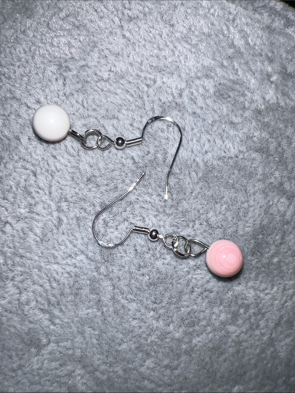 Queen Conch Bead Drop Earrings with Sterling Silver Hooks